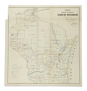 GENERAL LAND OFFICE. Group of 10 lithographed maps.